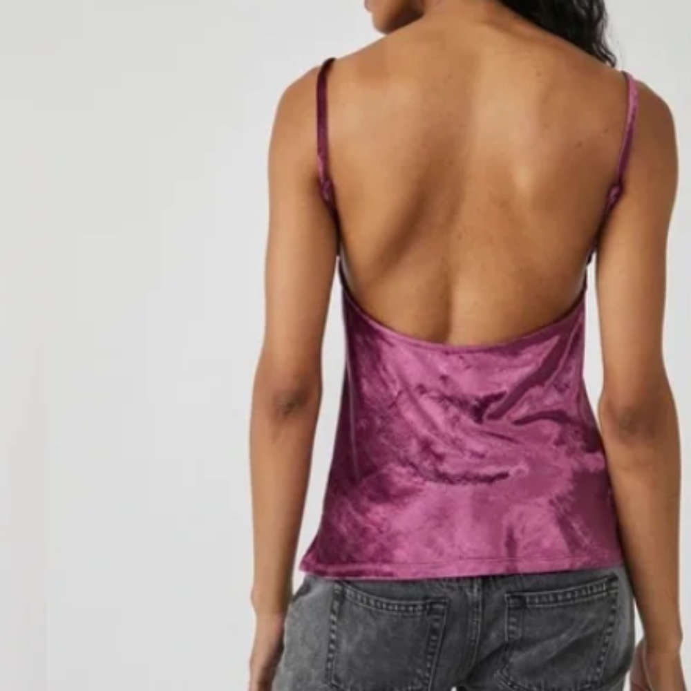 Free People All Night Velvet Tunic in Fig Jam sz xs - Picture 3 of 3